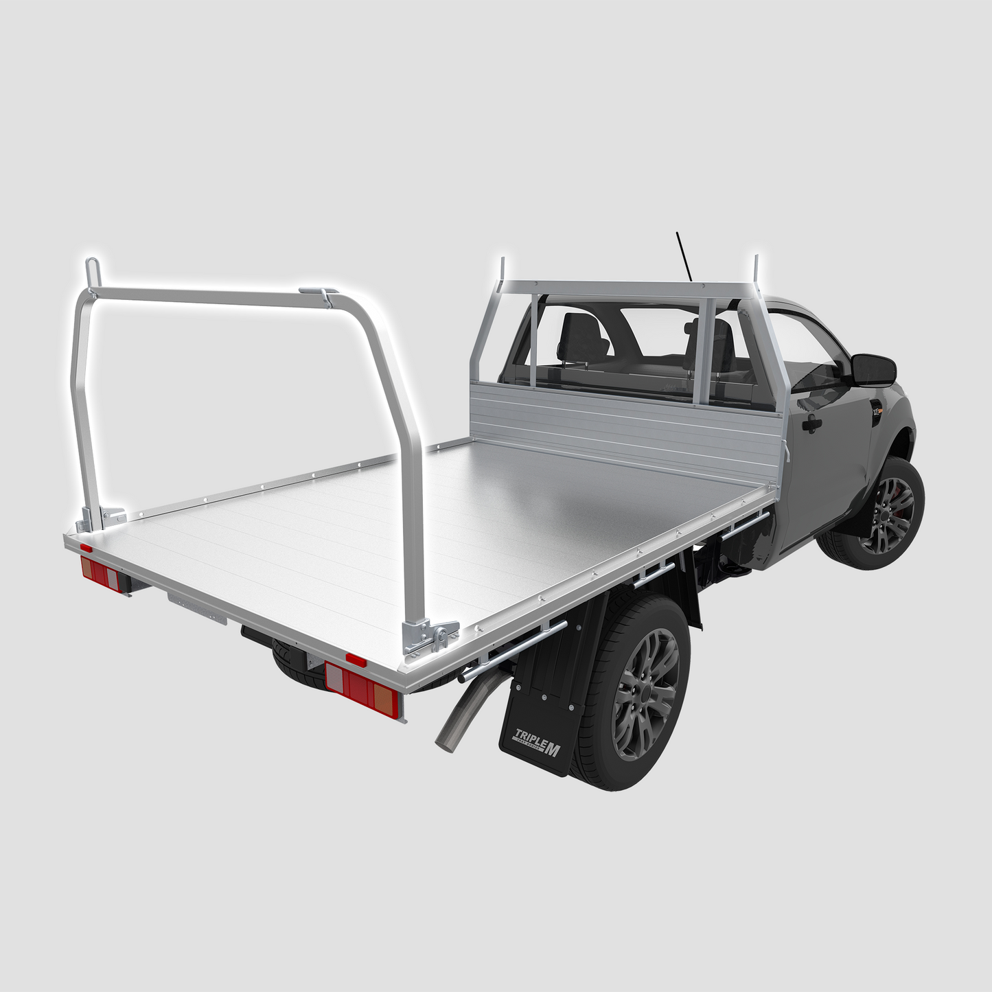 Rear Ladder Rack Square Tube Bow - Aluminium Tray